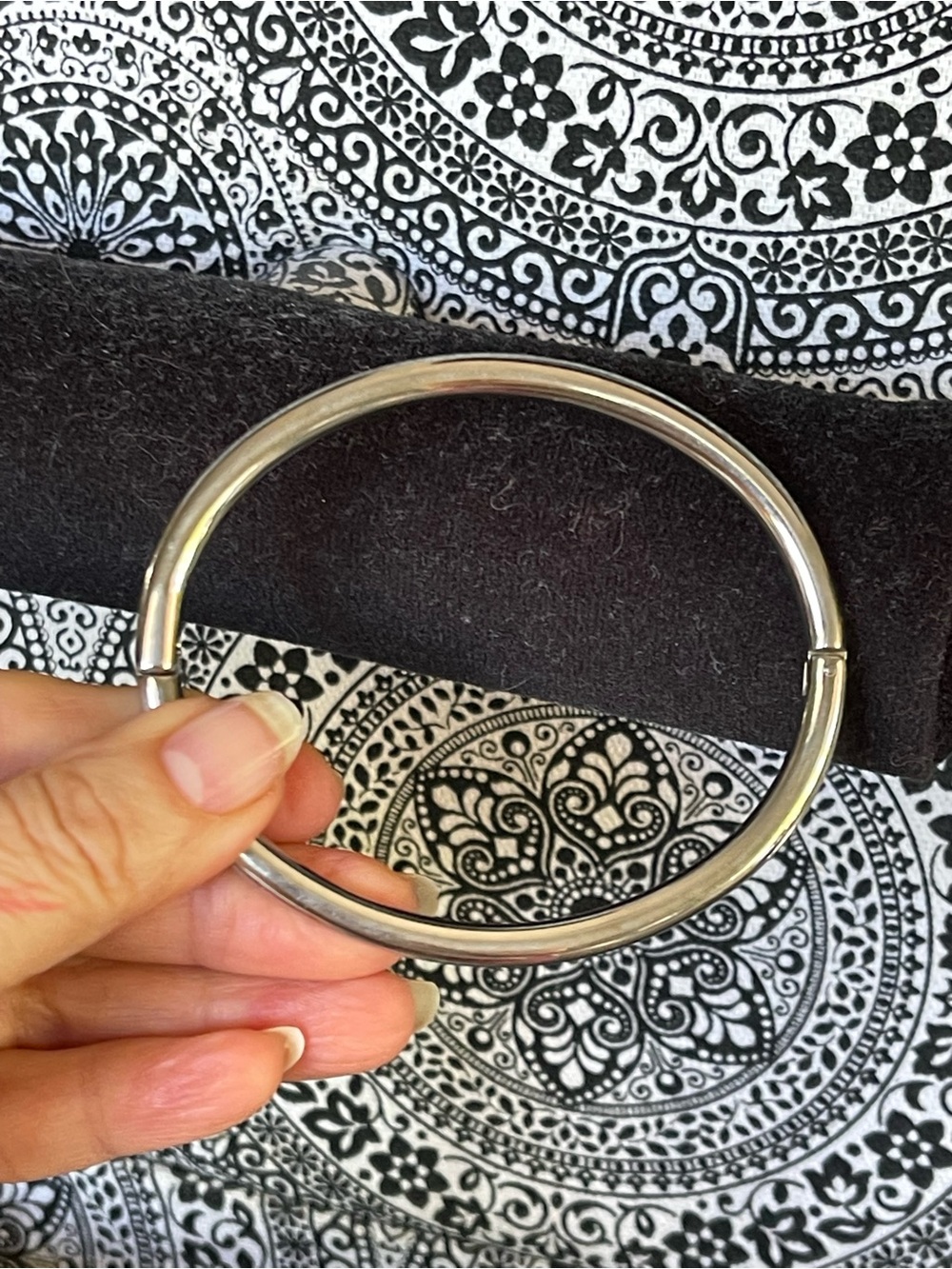 Milor Polished Silver Hinged Bangle Bracelet